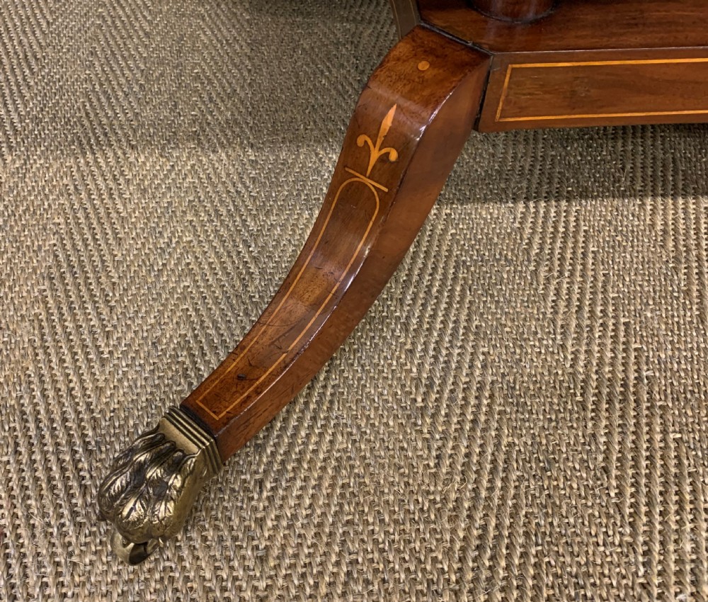 Fine Regency Inlaid Mahogany Library Table View X