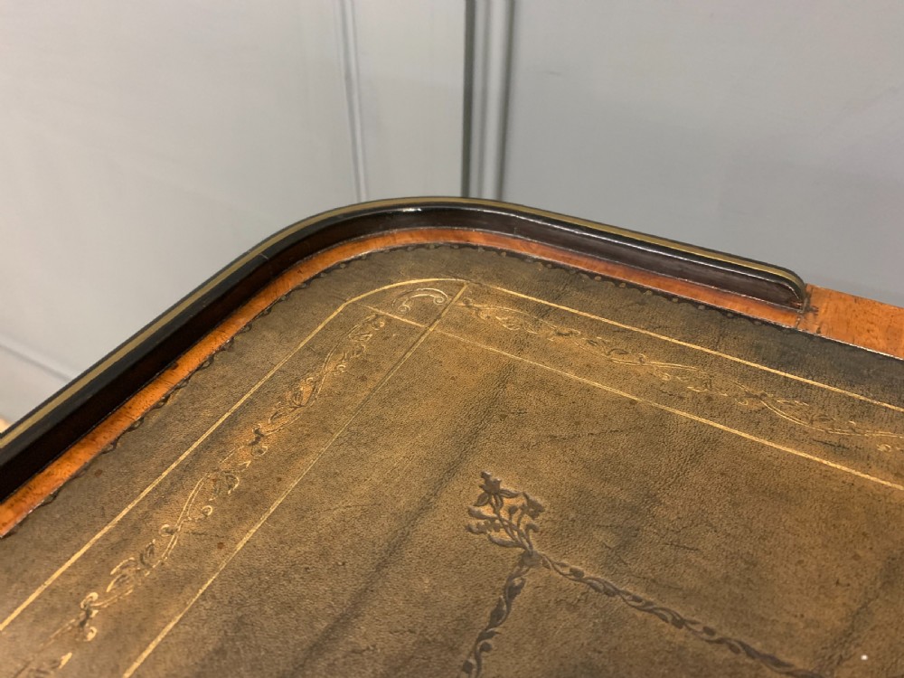 Fine Regency Inlaid Mahogany Library Table View XIV
