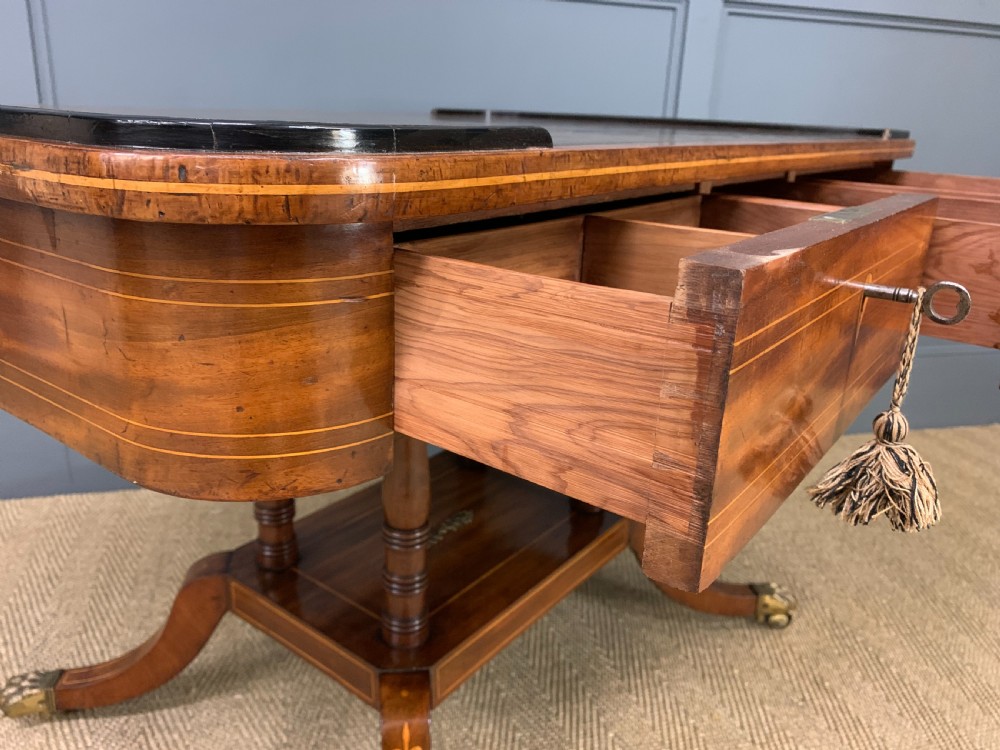Fine Regency Inlaid Mahogany Library Table View XVIII