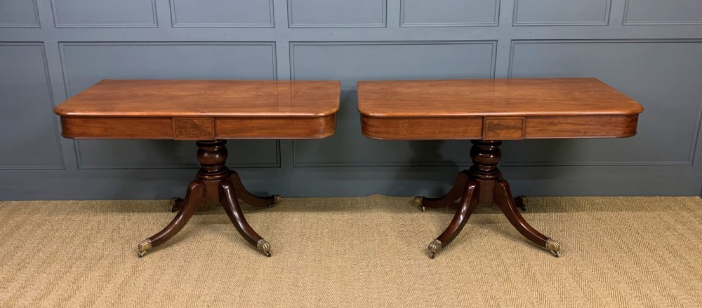 George IV Mahogany Twin Pillar Dining Table View II