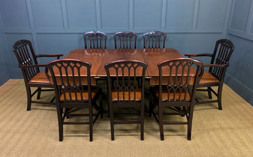 George IV Mahogany Twin Pillar Dining Table View V