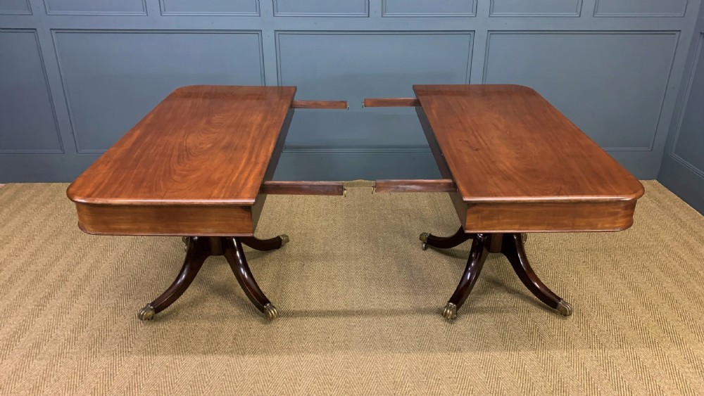 George IV Mahogany Twin Pillar Dining Table View XIII