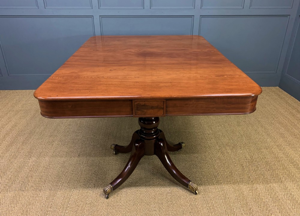 George IV Mahogany Twin Pillar Dining Table View XVIII