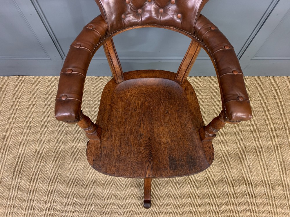Revolving Desk Chair by Jas Shoolbred and Co. View IX