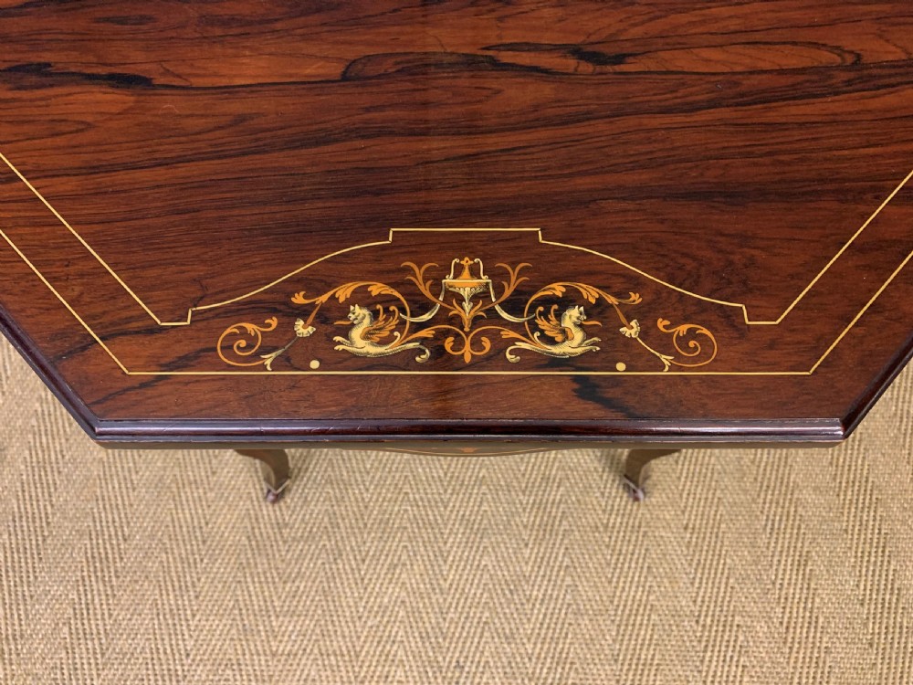 Inlaid Rosewood Table by James Shoolbred View VIII