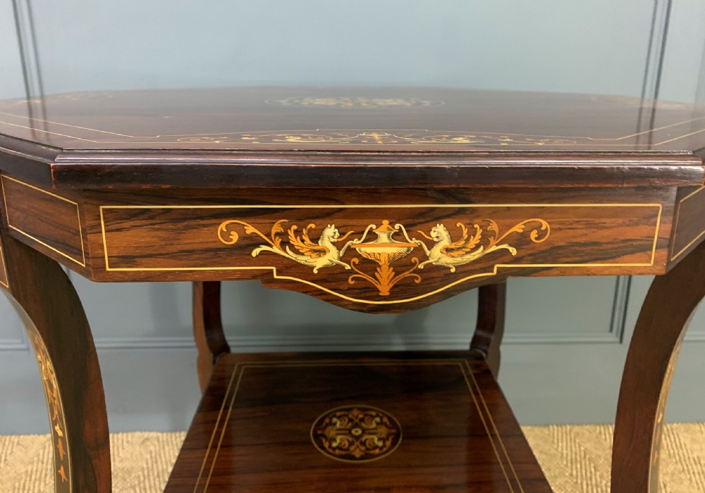 Inlaid Rosewood Table by James Shoolbred View IX