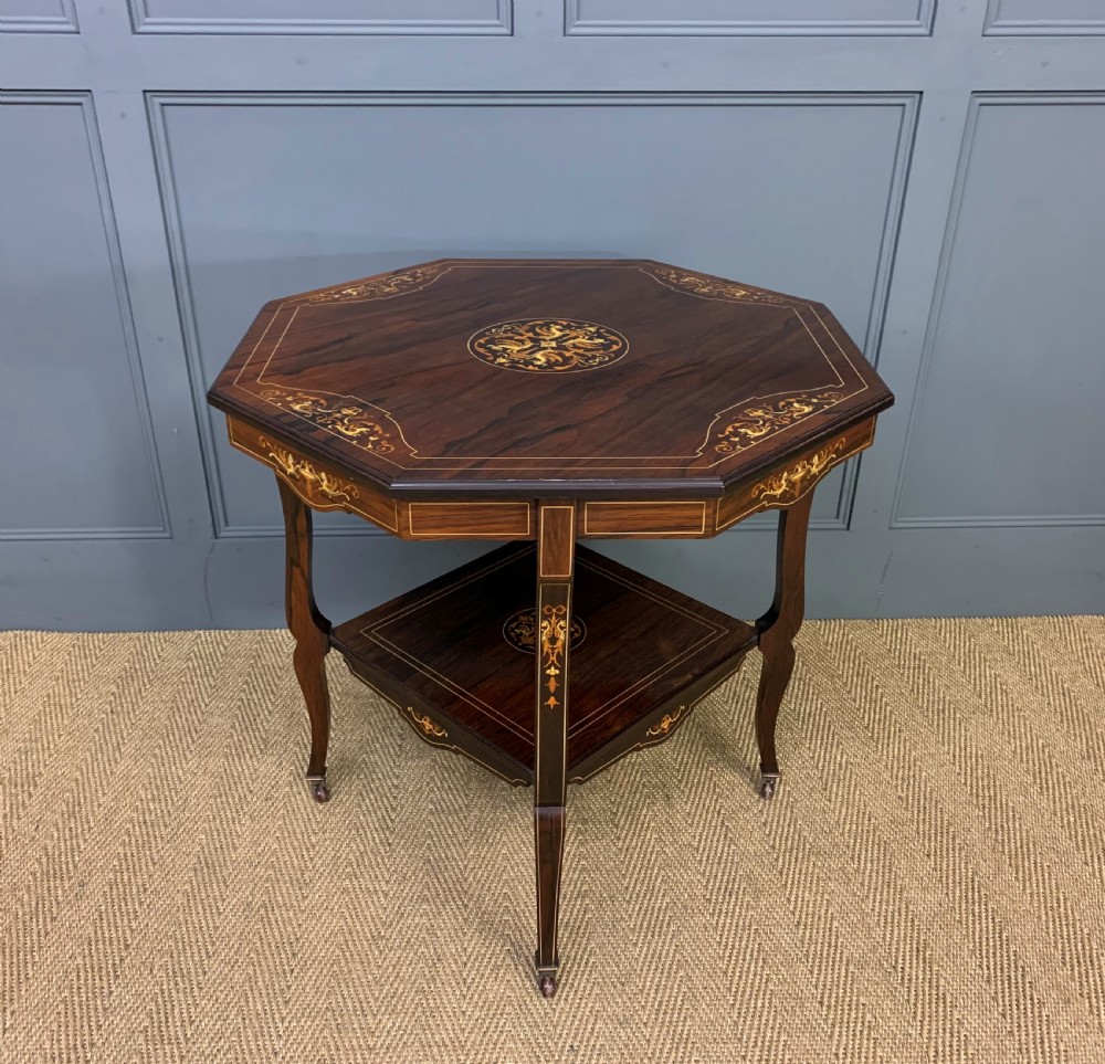 Inlaid Rosewood Table by James Shoolbred View XII