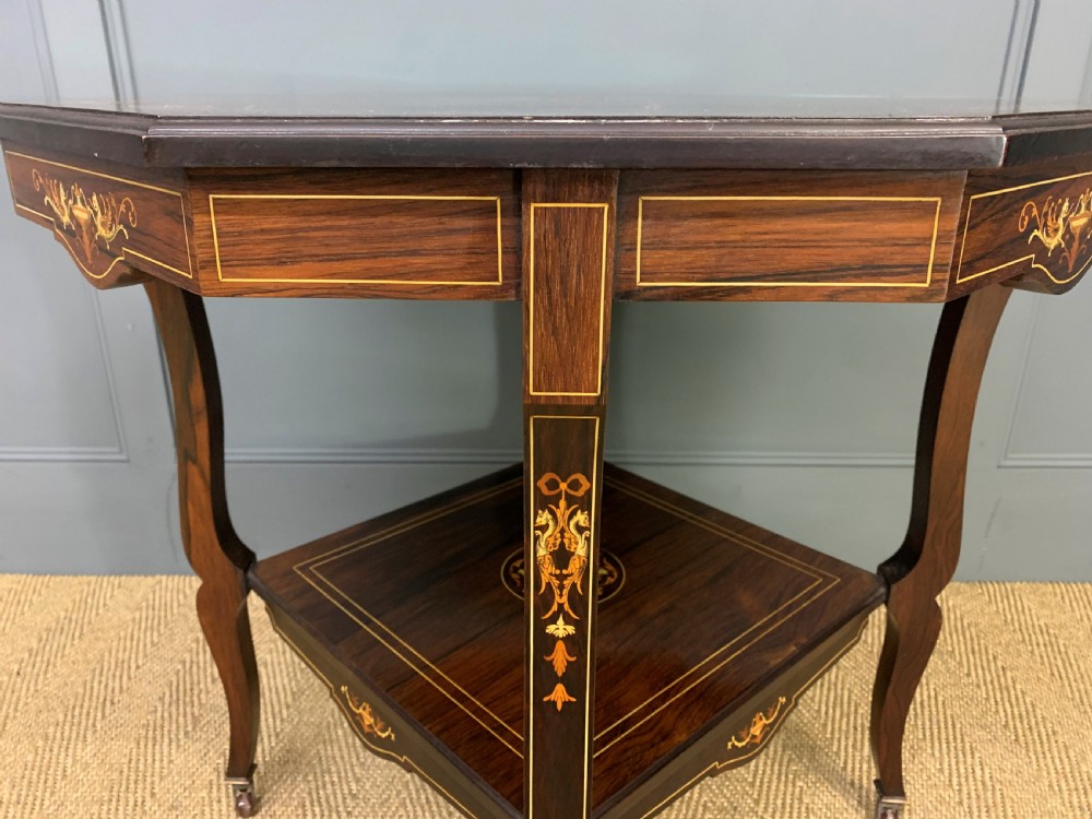 Inlaid Rosewood Table by James Shoolbred View XIII