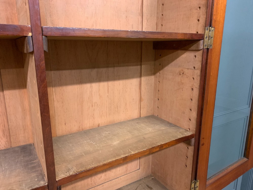 Fine Quality Victorian Figured Mahogany Library Bookcase View VIII