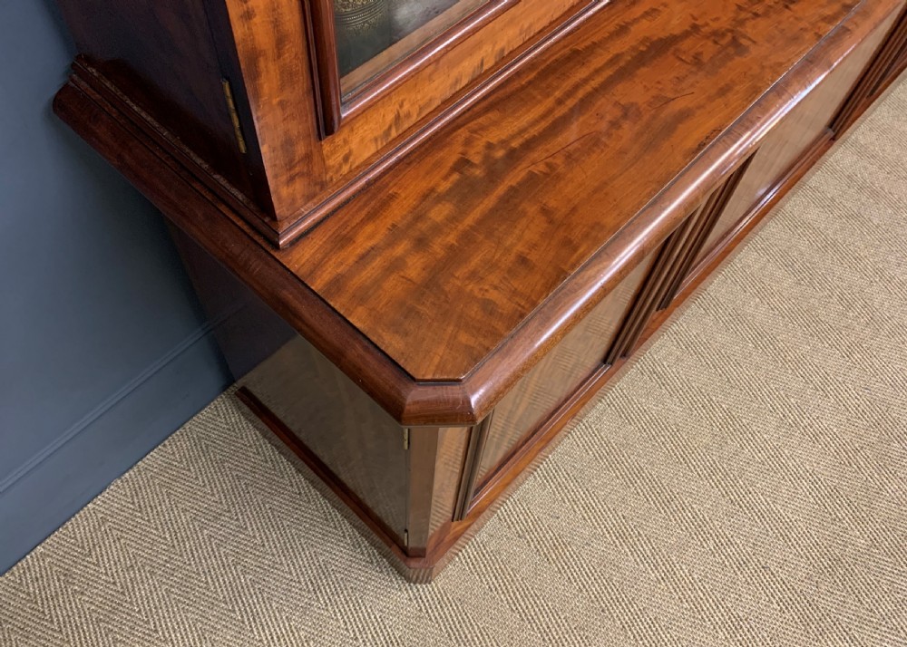 Fine Quality Victorian Figured Mahogany Library Bookcase View XIII