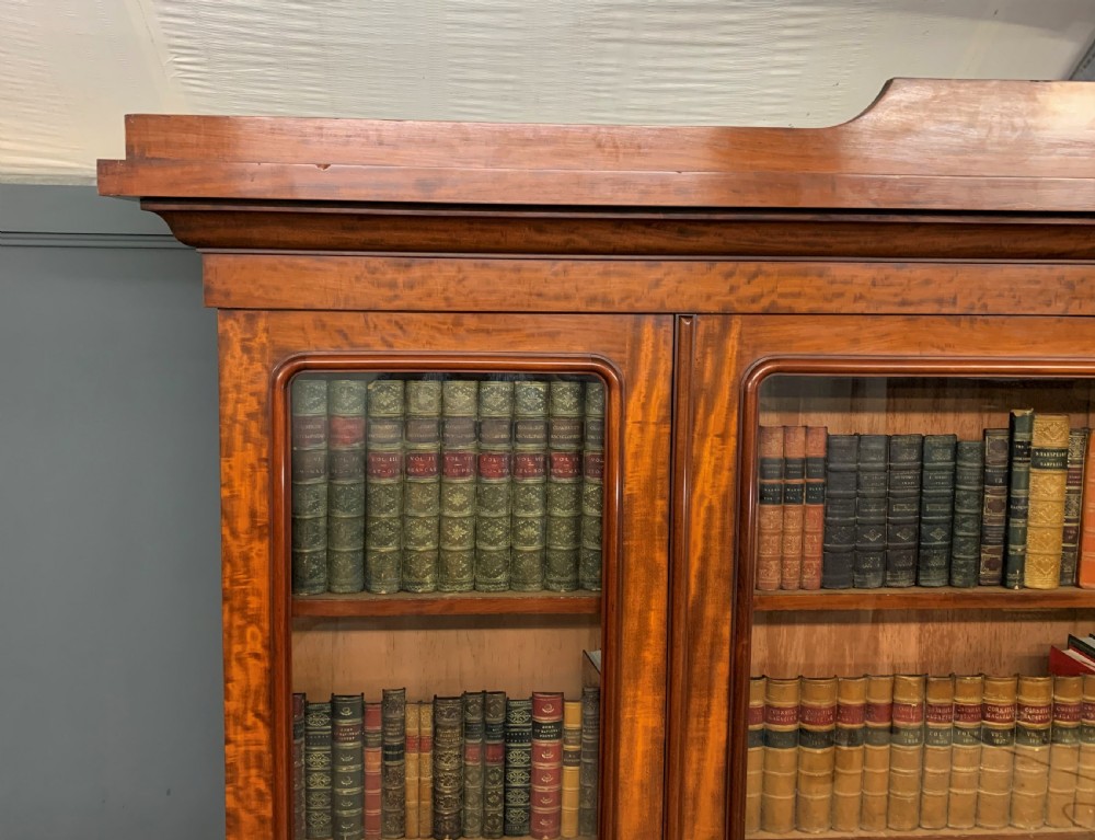 Fine Quality Victorian Figured Mahogany Library Bookcase View XIV