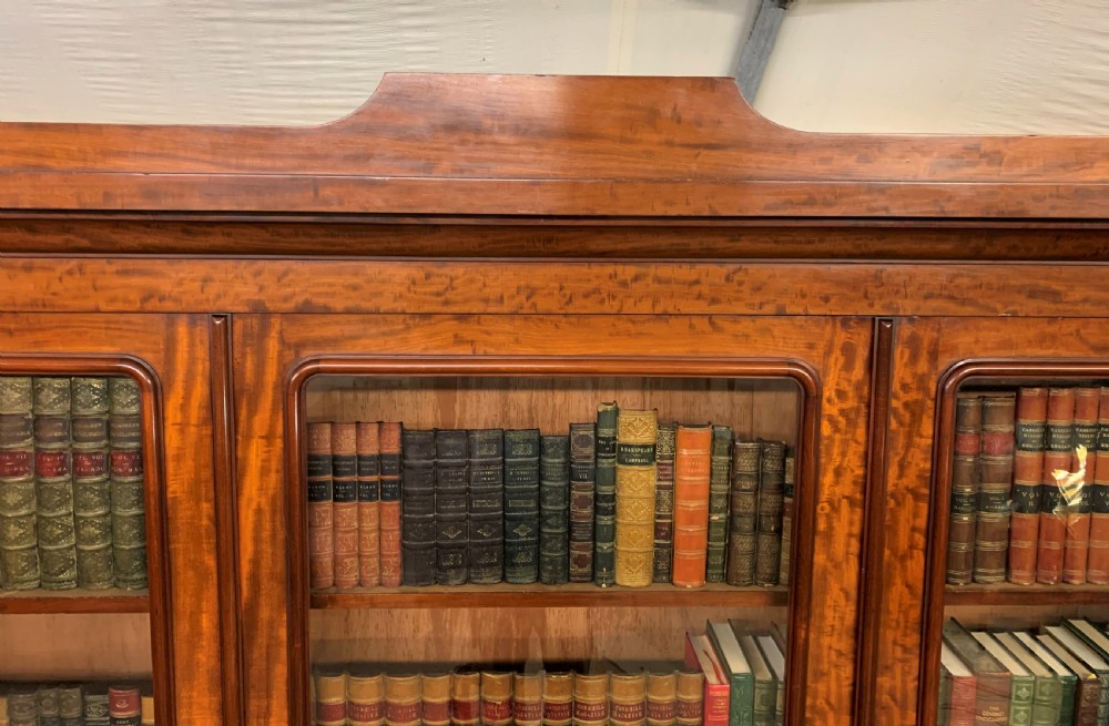 Fine Quality Victorian Figured Mahogany Library Bookcase View XVI