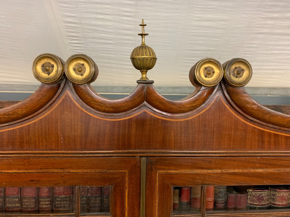 George IV Inlaid Mahogany Secretaire Bookcase View IV