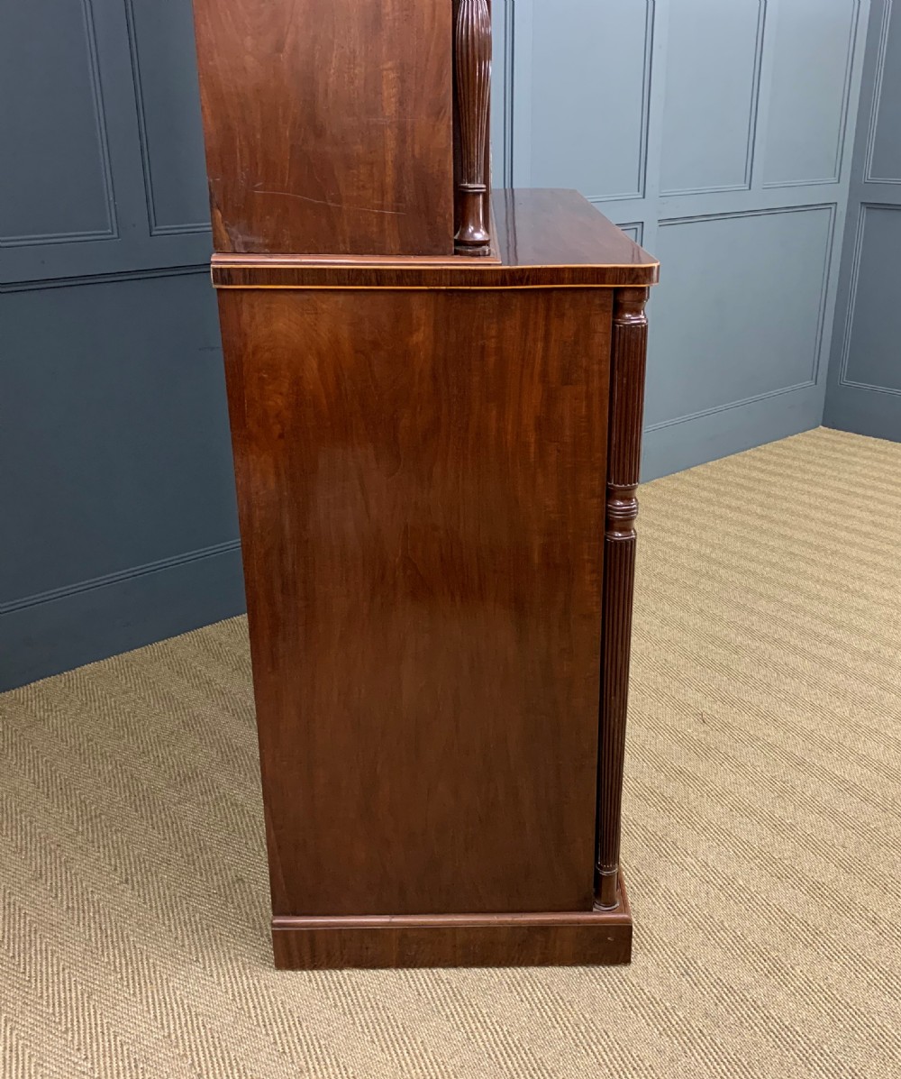 George IV Inlaid Mahogany Secretaire Bookcase View XXV