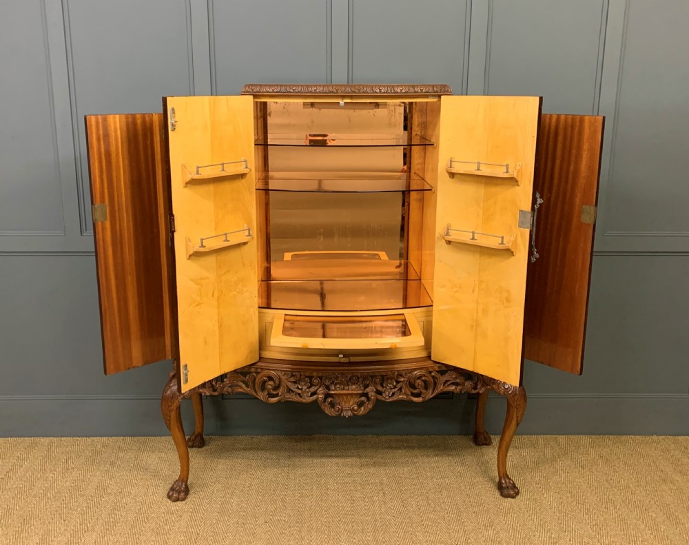 Large Burr Walnut Cocktail Cabinet View VI