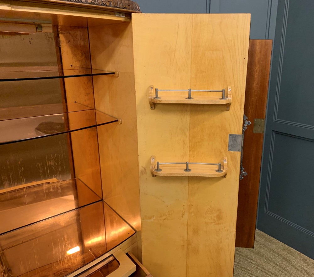 Large Burr Walnut Cocktail Cabinet View VII