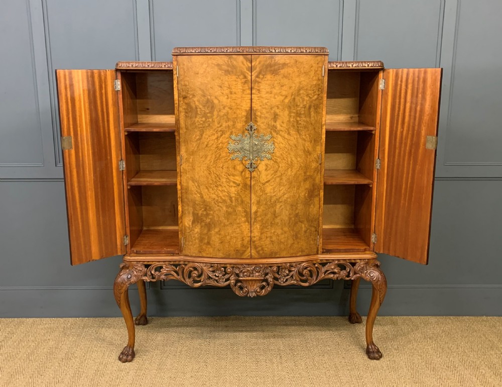 Large Burr Walnut Cocktail Cabinet View VIII