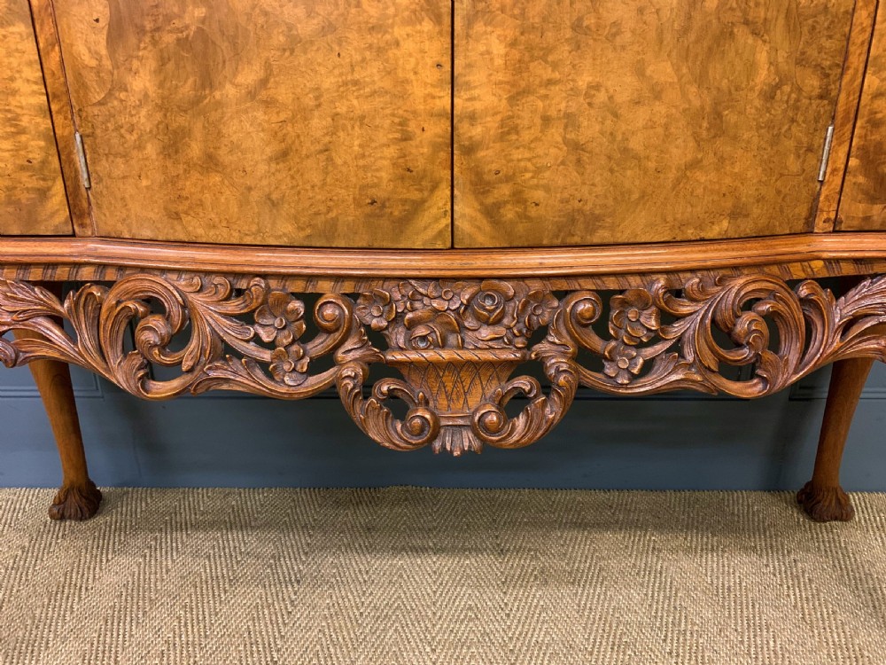 Large Burr Walnut Cocktail Cabinet View XI