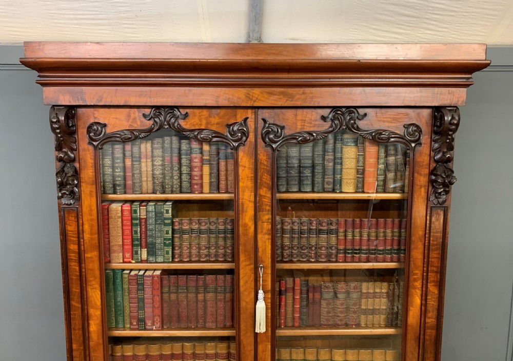 Large Victorian Mahogany Cylinder Bureau Bookcase View VII