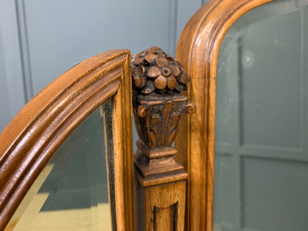 Queen Anne Style Burr Walnut Dressing Table and Stool View XVI