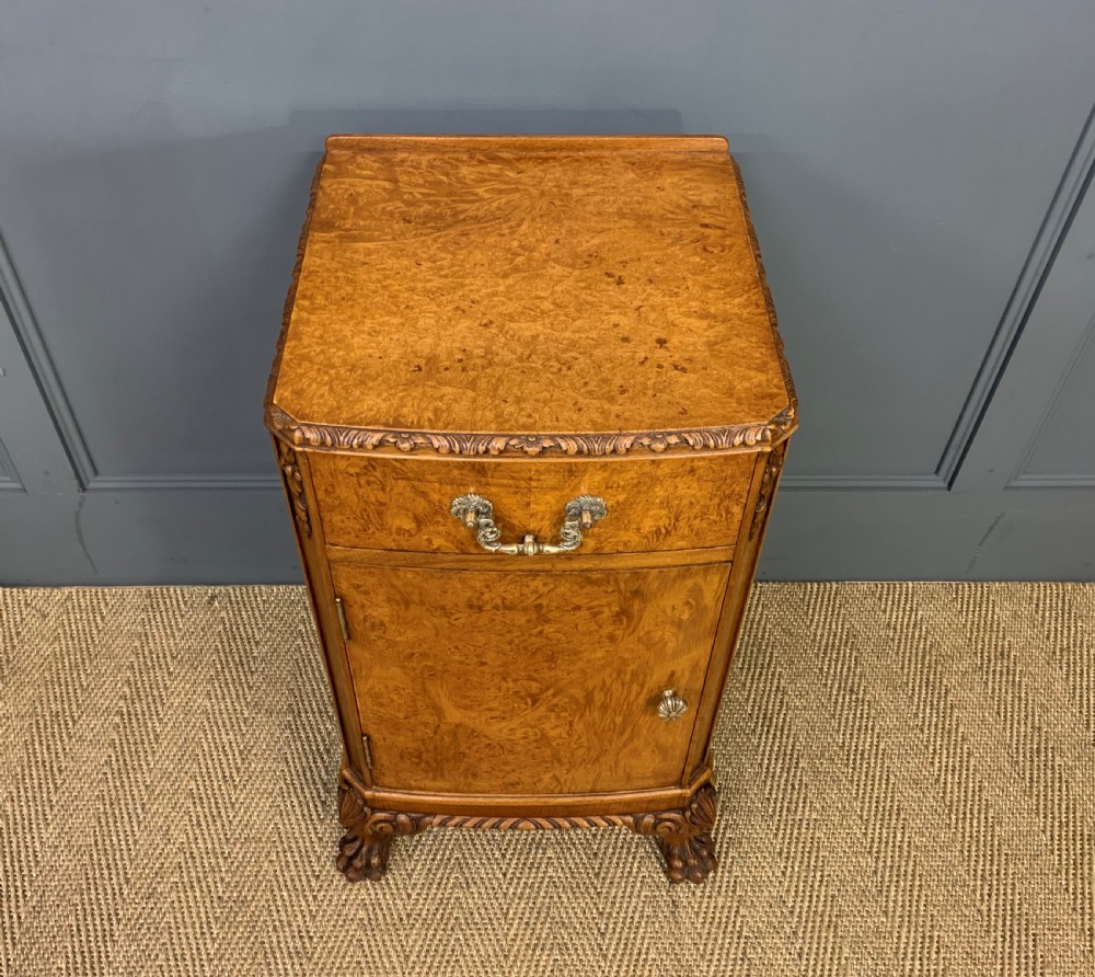 Pair of Burr Walnut Bedside Cupboards View IX