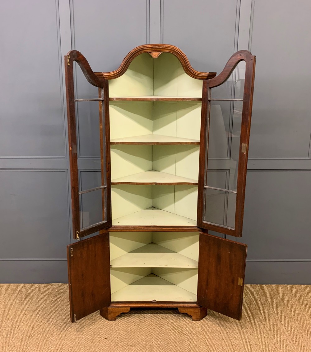 Burr Walnut Corner Cabinet View II