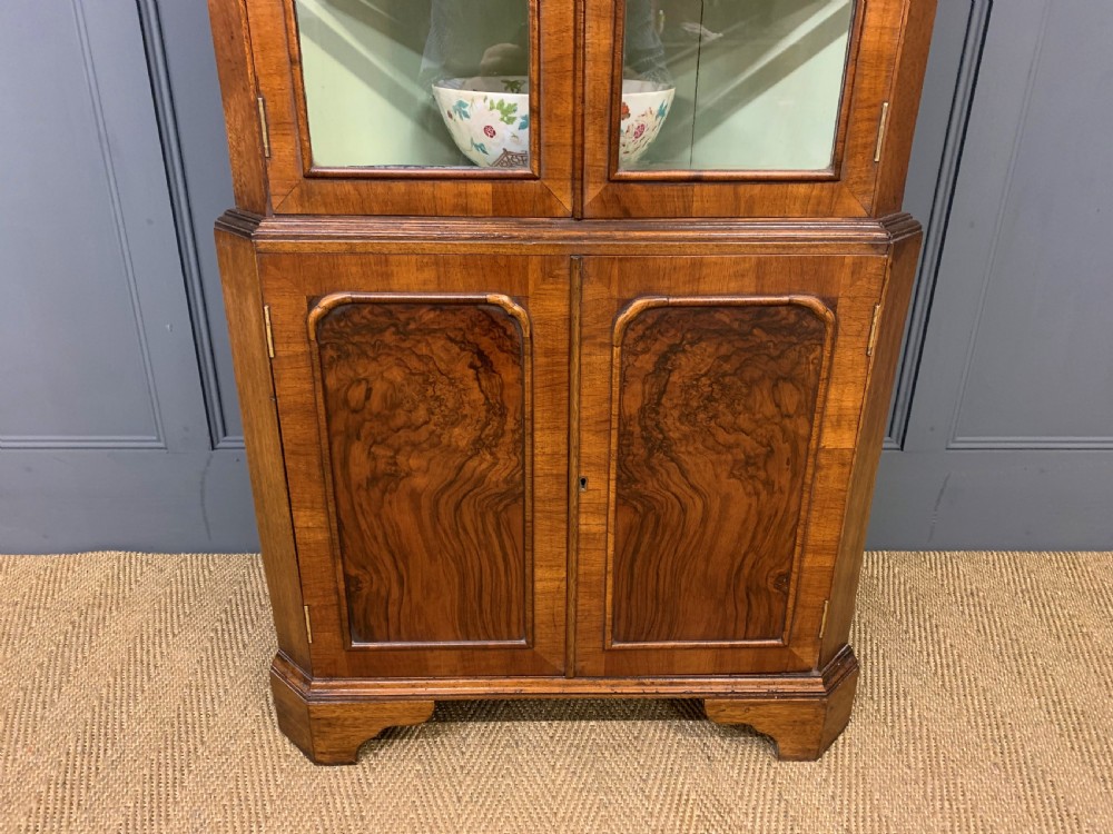 Burr Walnut Corner Cabinet View IV