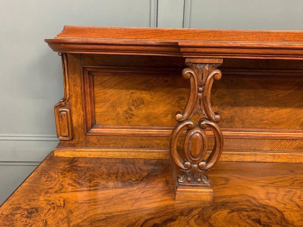 Impressive Scottish Victorian Burr Walnut Sideboard View VII