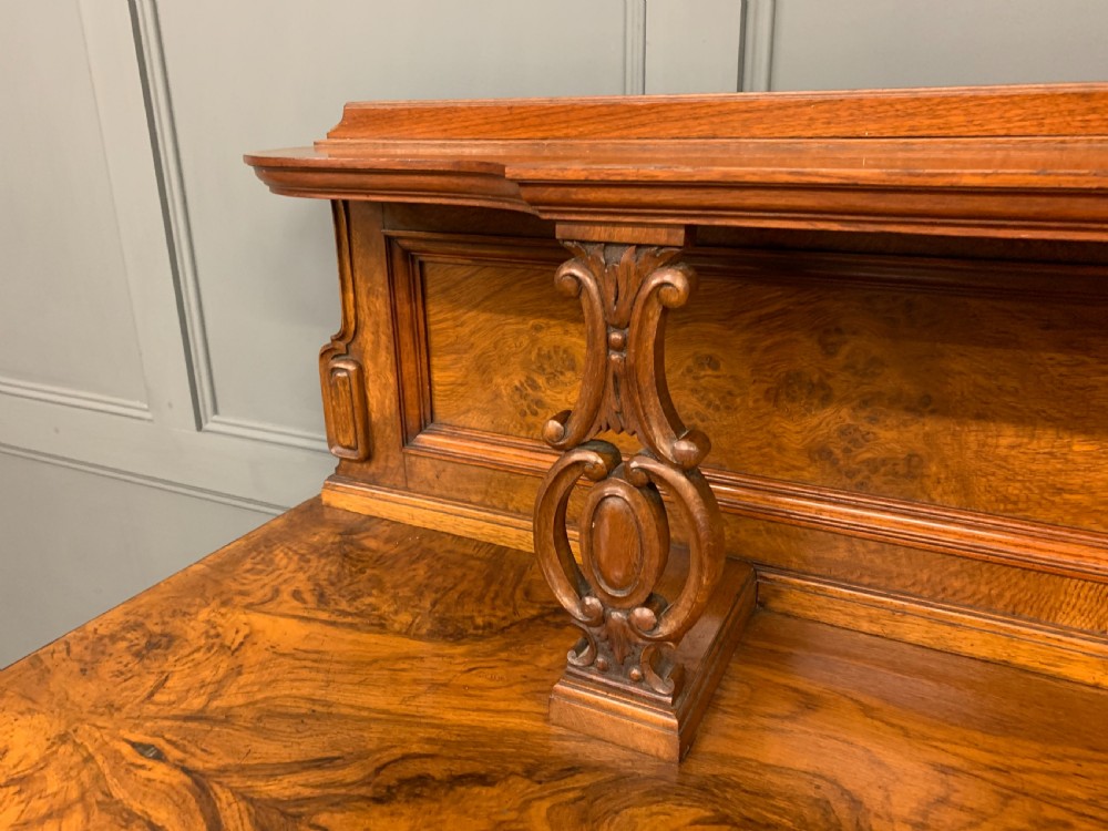 Impressive Scottish Victorian Burr Walnut Sideboard View VIII
