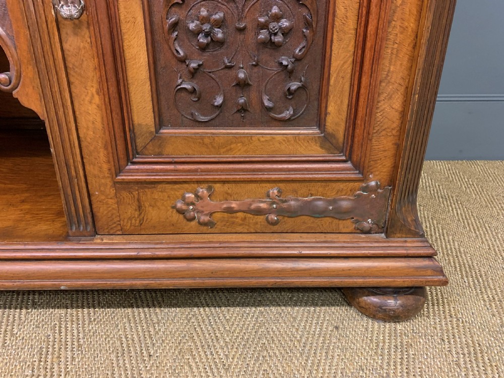 Impressive Scottish Victorian Burr Walnut Sideboard View XI