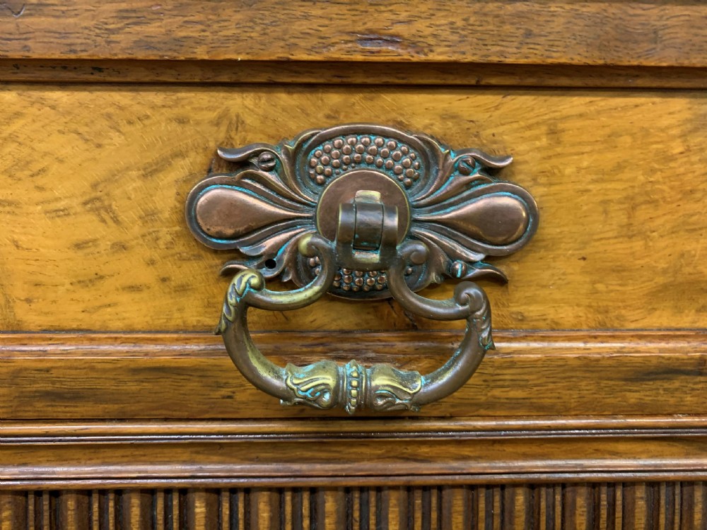 Impressive Scottish Victorian Burr Walnut Sideboard View XII
