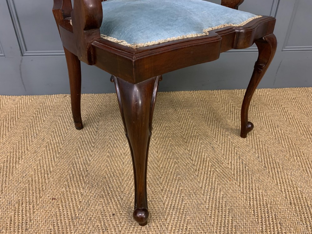 Victorian Carved Mahogany Armchair View IX