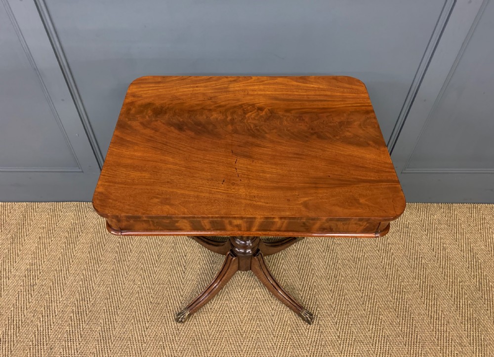 19th Century Flame Mahogany Lamp Table View II
