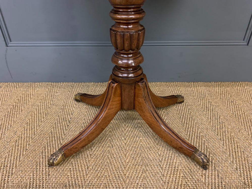 19th Century Flame Mahogany Lamp Table View III