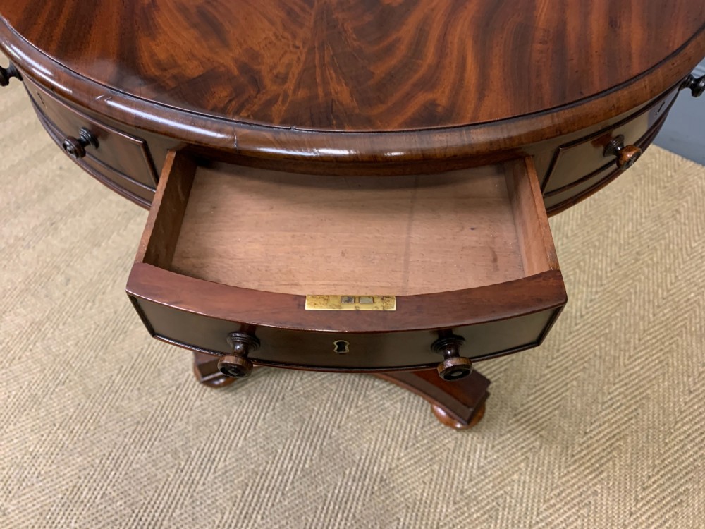 William IV Flame Mahogany Drum Table View V