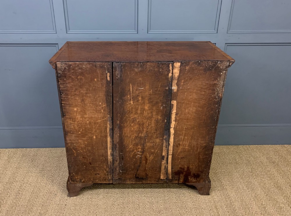 Georgian Cross Banded Oak Chest of Drawers View XIII