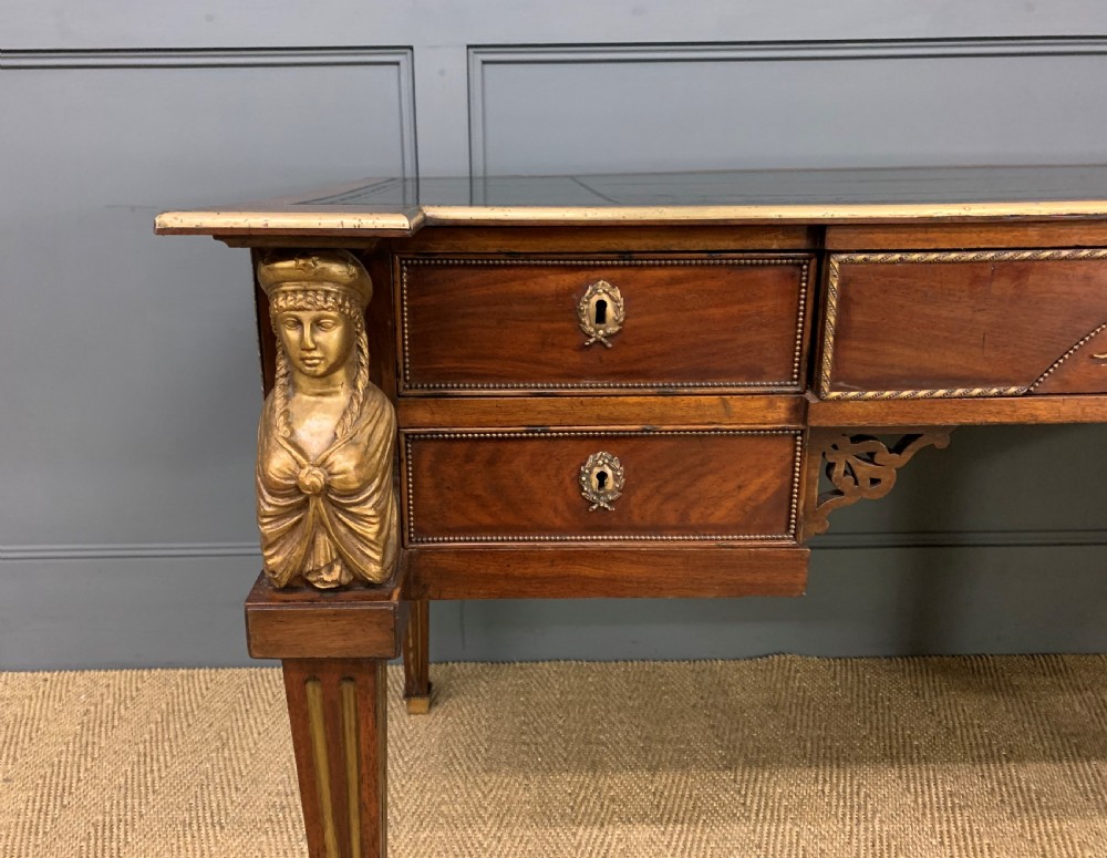 French Empire Style Mahogany Writing Desk View VII