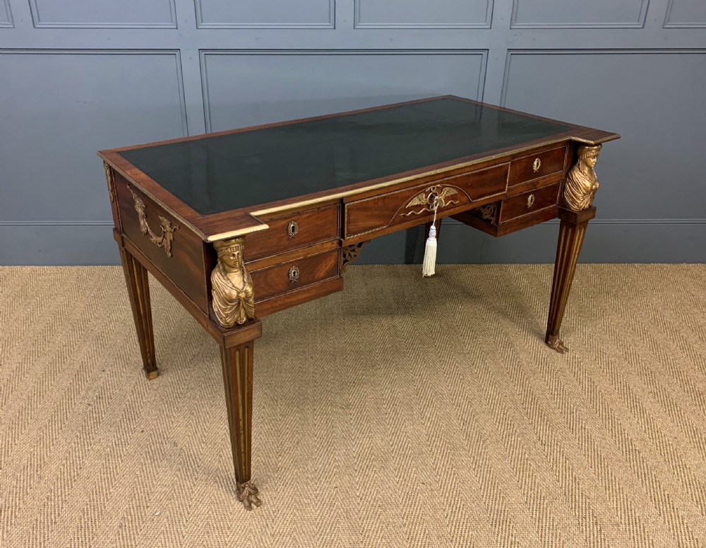 French Empire Style Mahogany Writing Desk View XII