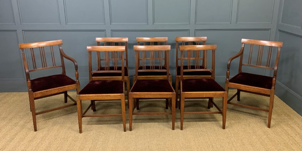 Set of 8 George III Mahogany Dining Chairs View VI