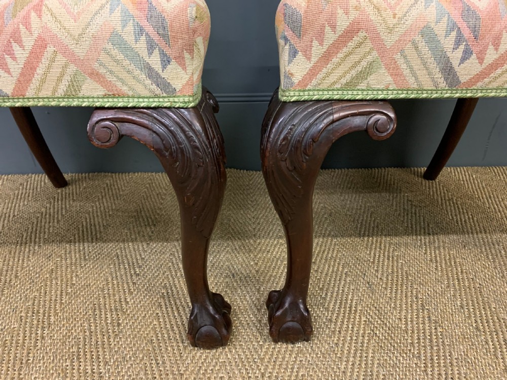 Set of 8 Chippendale Style Mahogany Dining Chairs View II