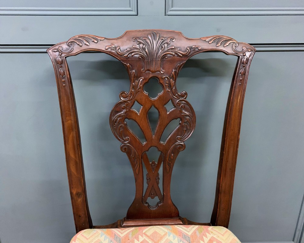 Set of 8 Chippendale Style Mahogany Dining Chairs View III