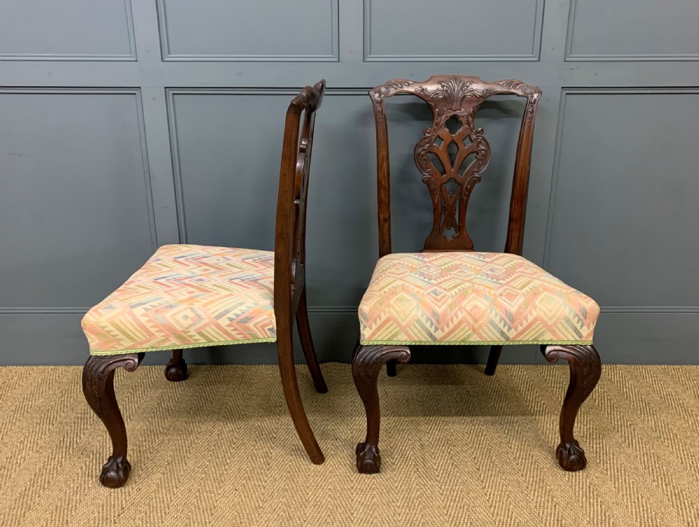 Set of 8 Chippendale Style Mahogany Dining Chairs View VIII