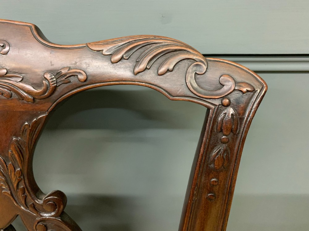 Set of 8 Chippendale Style Mahogany Dining Chairs View XI