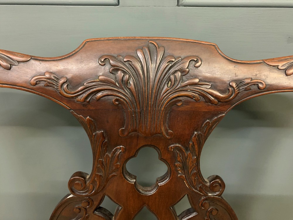 Set of 8 Chippendale Style Mahogany Dining Chairs View XII