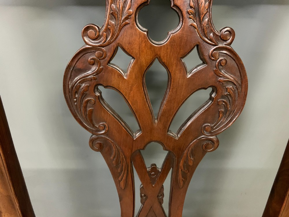 Set of 8 Chippendale Style Mahogany Dining Chairs View XIII