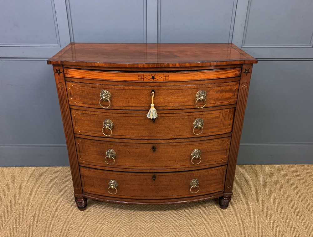 Regency Inlaid Mahogany Chest of Drawers