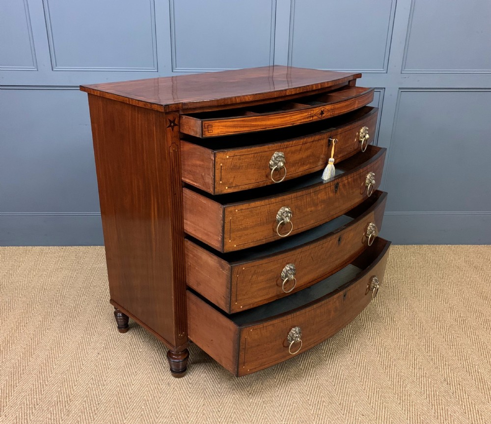 Regency Inlaid Mahogany Chest of Drawers View V