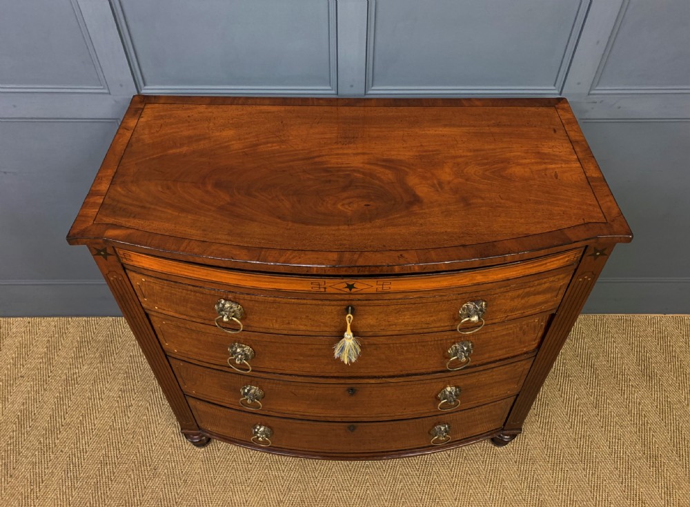 Regency Inlaid Mahogany Chest of Drawers View VII