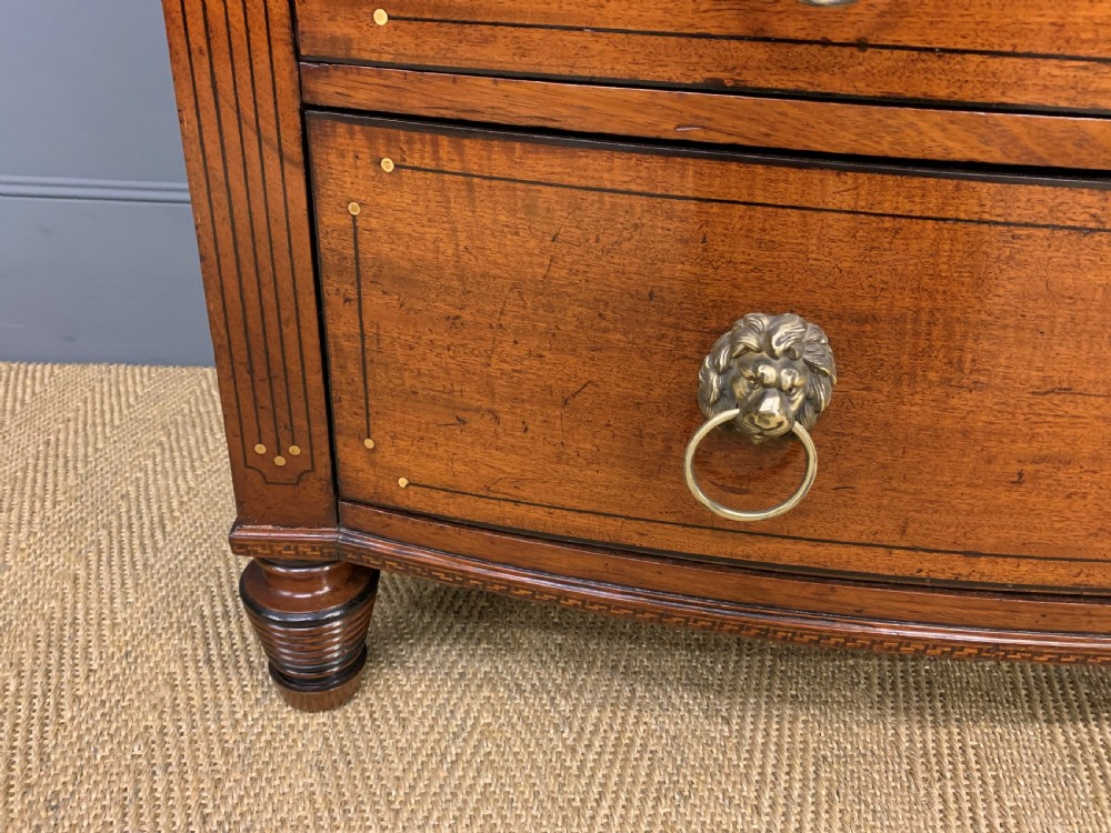 Regency Inlaid Mahogany Chest of Drawers View XI