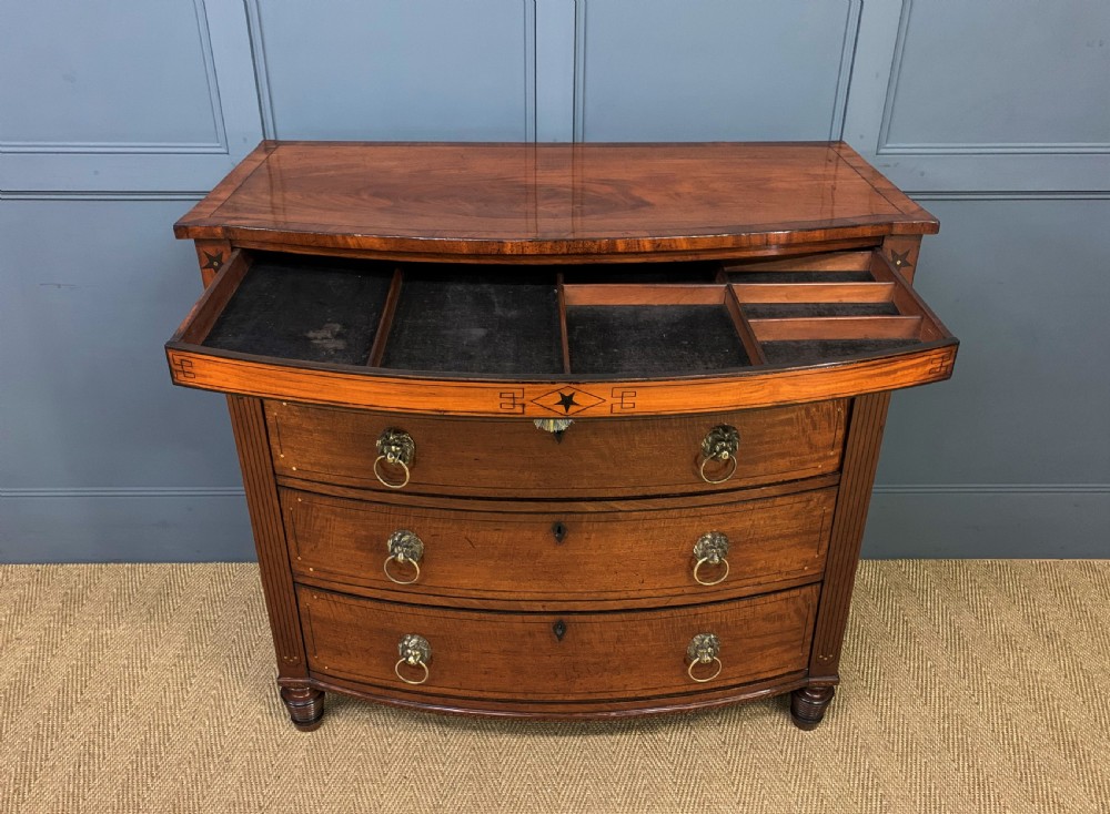 Regency Inlaid Mahogany Chest of Drawers View XIII